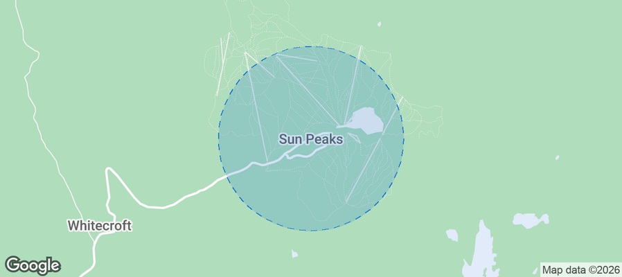 Sun Peaks Mountain Airbnb map